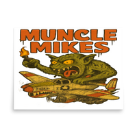Monster Mugs 012 Hot Rod Coffee Mug — Muncle Mikes Matte Poster product mockup 4