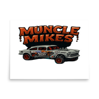 Muncle Mikes Hot Rod and Rat Rod Shirt Mayhem! Bombs Away Gasser Matte Poster product mockup 4