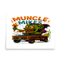 Muncle Mikes Hot Rod and Rat Rod Shirt Mayhem! Monster Rods! (033) Matte Poster product mockup 4