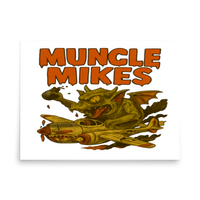 Muncle Mikes Hot Rod and Rat Rod Shirt Mayhem! Planes and Monsters (002) Matte Poster product mockup 4