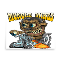 Muncle Mikes Hot Rod Monster Heavyweight T-Shirt – Black Matte Poster product mockup 4