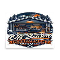 Off-Season Improvement Committee Matte Poster product mockup 4