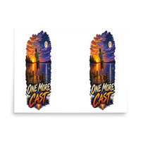 One More Cast Fishing Matte Poster product mockup 4