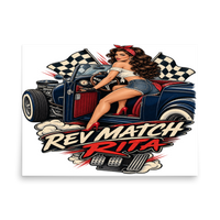 Rev Match Rita Hot Rod Matte Poster product mockup 4