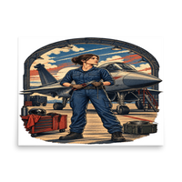 Vintage Aviation Pin-Up T-Shirt – Edition 23 Matte Poster product mockup 4