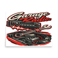Turn Up the Garage Radio Matte Poster product mockup 4