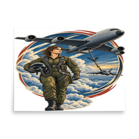 Vintage Aviation Pin-Up T-Shirt – Edition 02 Matte Poster product mockup 4