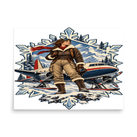 Vintage Aviation Pin-Up T-Shirt – Edition 05 Matte Poster product mockup 4