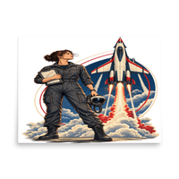 Vintage Aviation Pin-Up T-Shirt – Edition 10 Matte Poster product mockup 4