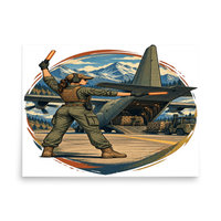 Vintage Aviation Pin-Up T-Shirt – Edition 21 Matte Poster product mockup 4