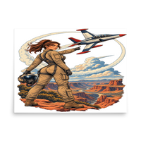 Vintage Aviation Pin-Up T-Shirt – Edition 26 Matte Poster product mockup 4