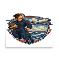 Vintage Aviation Pin-Up T-Shirt – Edition 39 Matte Poster product mockup 4