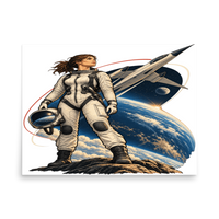 Vintage Aviation Pin-Up T-Shirt – Edition 41 Matte Poster product mockup 4