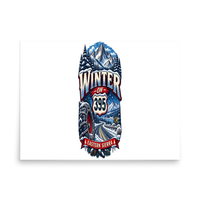 Winter Highway 395 Matte Poster product mockup 4