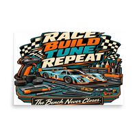 Race Build Tune Repeat Matte Poster product mockup 5