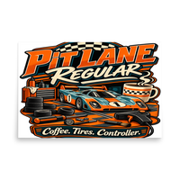 Pit Lane Regular Matte Poster product mockup 5