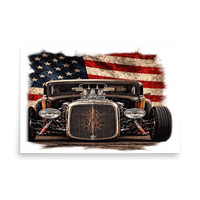 American Steel Blown Roadster Matte Poster product mockup 5