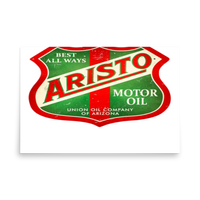 Arista Motor Oil Vintage Gas and Oil T-Shirt — Muncle Mikes Matte Poster product mockup 5