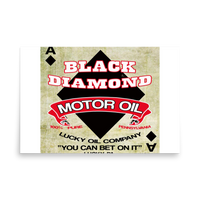 Black Diamond Motor Oil Vintage T-Shirt — Muncle Mikes Matte Poster product mockup 5