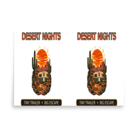 Desert Nights Tiny Trailer Matte Poster product mockup 5