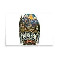 Eastern Sierra Scenic Enamel Matte Poster product mockup 5