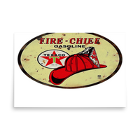 Fire Chief Vintage Gas and Oil T-Shirt — Muncle Mikes Matte Poster product mockup 5