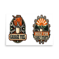 Garage Fuel Matte Poster product mockup 5