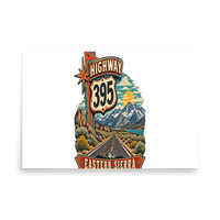 Highway 395 Eastern Sierra Matte Poster product mockup 5