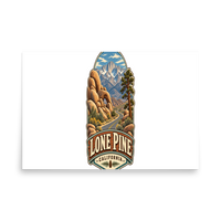 Lone Pine Scenic Road Matte Poster product mockup 5