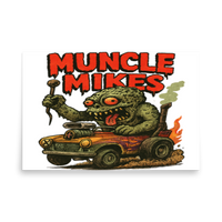 Muncle Mikes Hot Rod and Rat Rod Shirt Mayhem! Monster Rods! (007) Matte Poster product mockup 5
