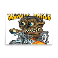 Monster Mugs 002 Hot Rod Coffee Mug — Muncle Mikes Matte Poster product mockup 5