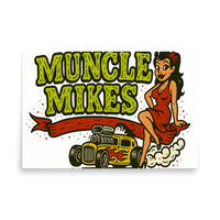 Monster Mugs 001 Hot Rod Coffee Mug — Muncle Mikes Matte Poster product mockup 5