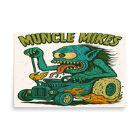 Monster Mugs 003 Hot Rod Coffee Mug — Muncle Mikes Matte Poster product mockup 5