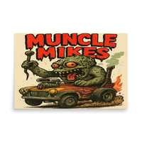 Monster Mugs 009 Hot Rod Coffee Mug — Muncle Mikes Matte Poster product mockup 5