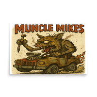 Monster Mugs 010 Hot Rod Coffee Mug — Muncle Mikes Matte Poster product mockup 5