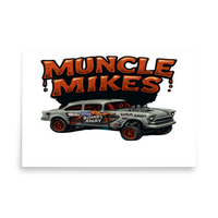 Muncle Mikes Hot Rod and Rat Rod Shirt Mayhem! Bombs Away Gasser Matte Poster product mockup 5