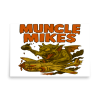 Muncle Mikes Hot Rod and Rat Rod Shirt Mayhem! Planes and Monsters (002) Matte Poster product mockup 5