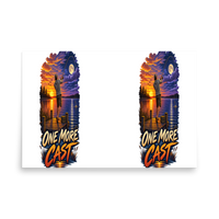 One More Cast Fishing Matte Poster product mockup 5