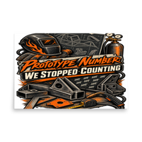 Prototype Number We Stopped Counting Matte Poster product mockup 5