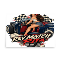 Rev Match Rita Hot Rod Matte Poster product mockup 5