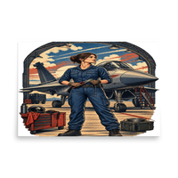 Vintage Aviation Pin-Up T-Shirt – Edition 23 Matte Poster product mockup 5