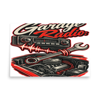 Turn Up the Garage Radio Matte Poster product mockup 5
