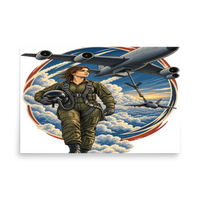 Vintage Aviation Pin-Up T-Shirt – Edition 02 Matte Poster product mockup 5