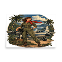 Vintage Aviation Pin-Up T-Shirt – Edition 09 Matte Poster product mockup 5