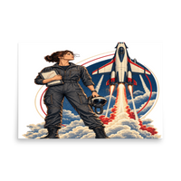 Vintage Aviation Pin-Up T-Shirt – Edition 10 Matte Poster product mockup 5