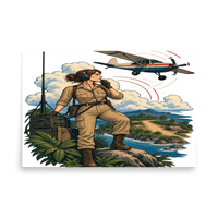 Vintage Aviation Pin-Up T-Shirt – Edition 29 Matte Poster product mockup 5
