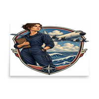 Vintage Aviation Pin-Up T-Shirt – Edition 39 Matte Poster product mockup 5