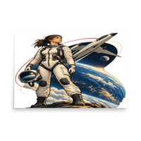 Vintage Aviation Pin-Up T-Shirt – Edition 41 Matte Poster product mockup 5