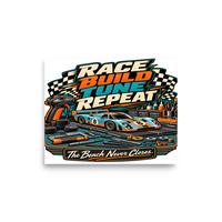 Race Build Tune Repeat Matte Poster product mockup 6