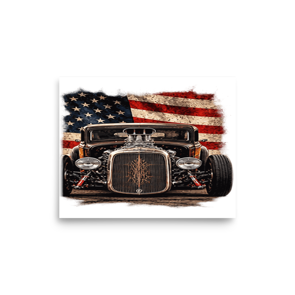 American Steel Blown Roadster Matte Poster product mockup 6